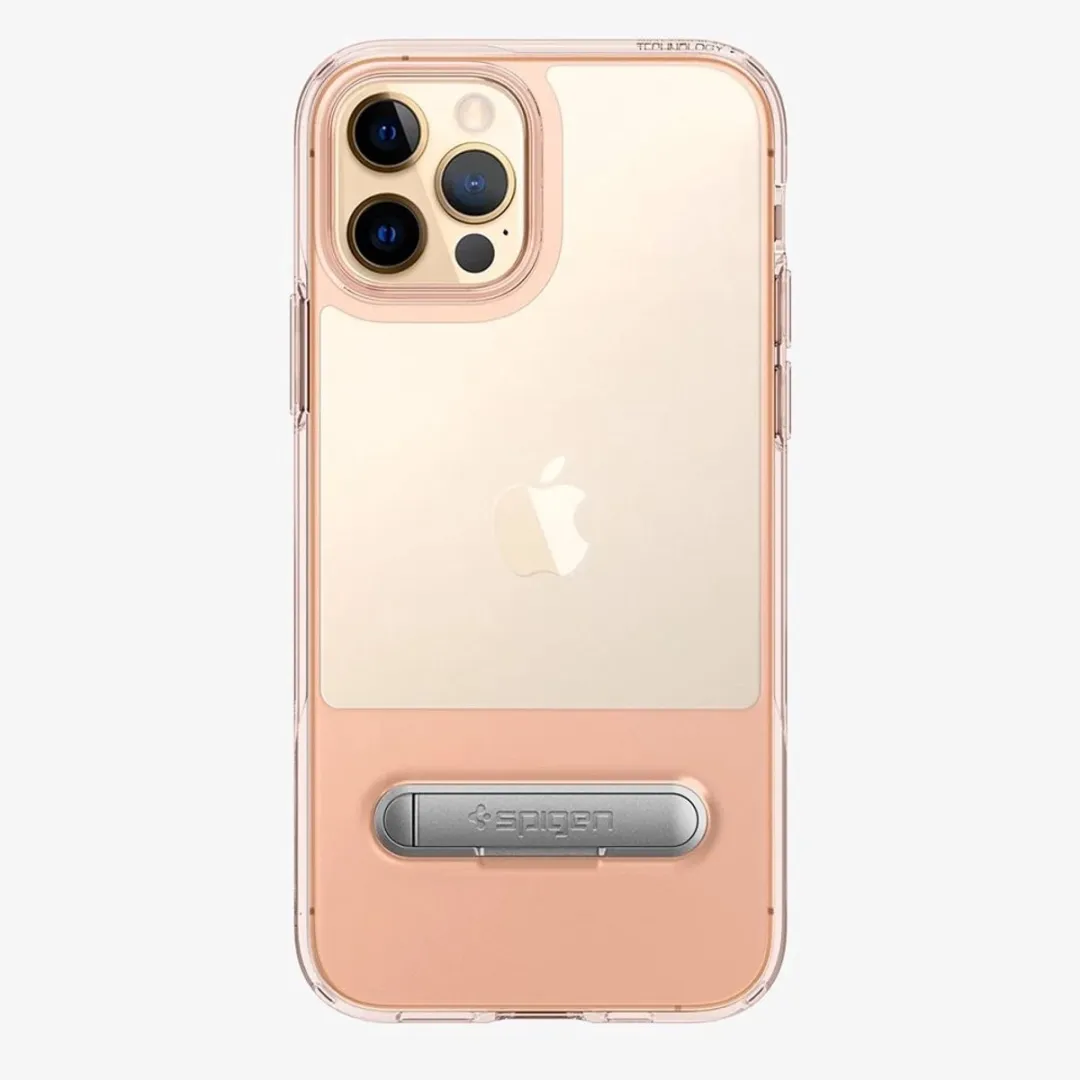 Spigen Slim Armor Hoesje ACS01488 - iPhone 12 Pro Max - Roze Transparant
