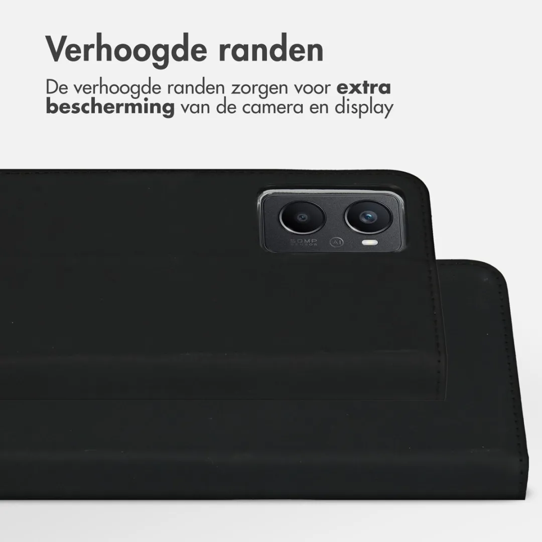 Accezz Hoesje Oppo A96 Wallet Softcase - 3 Pasjes - Zwart
