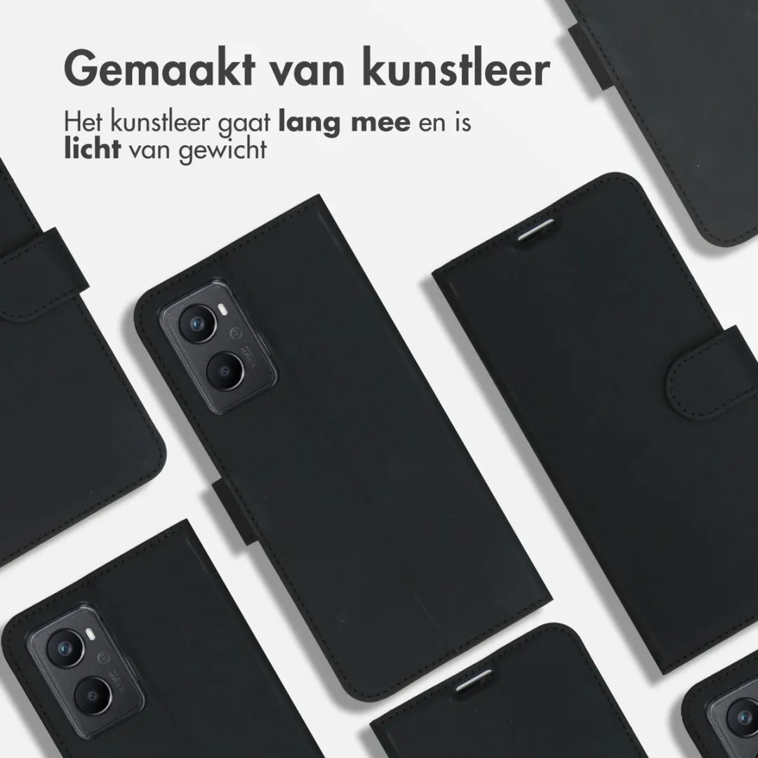 Accezz Hoesje Oppo A96 Wallet Softcase - 3 Pasjes - Zwart