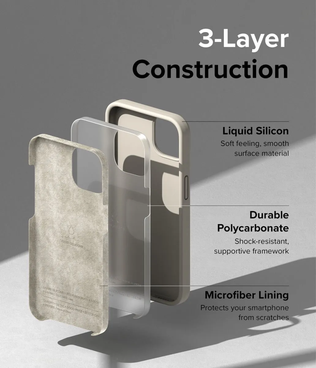 Ringke Silicone Hoesje iPhone 14 - Beige