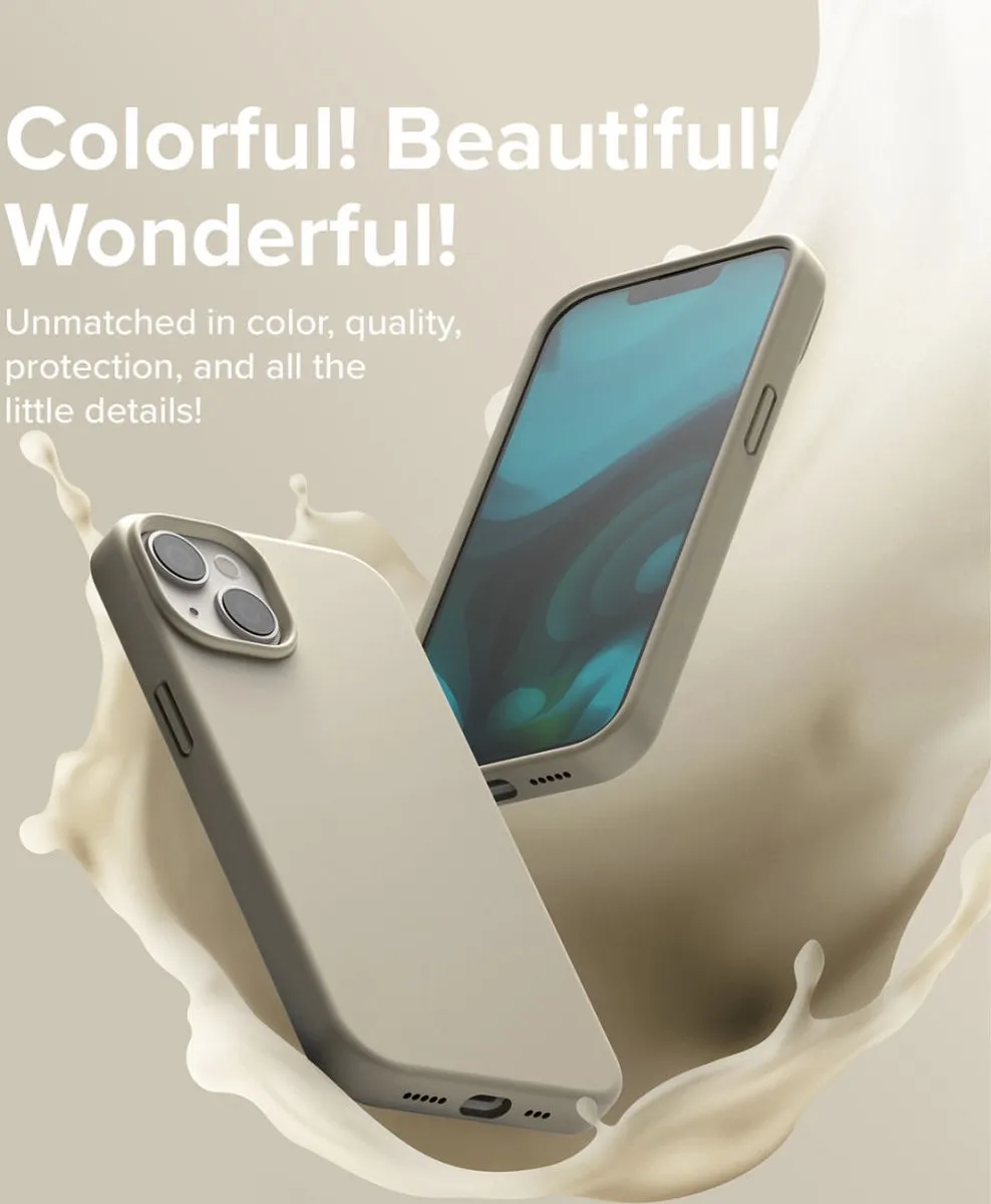 Ringke Silicone Hoesje iPhone 14 - Beige