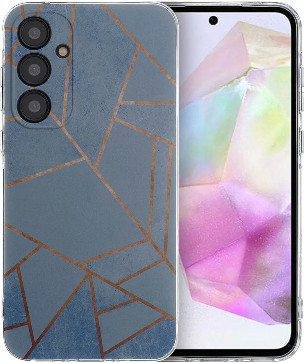 Imoshion Hoesje Samsung Galaxy A35 Blue Graphic