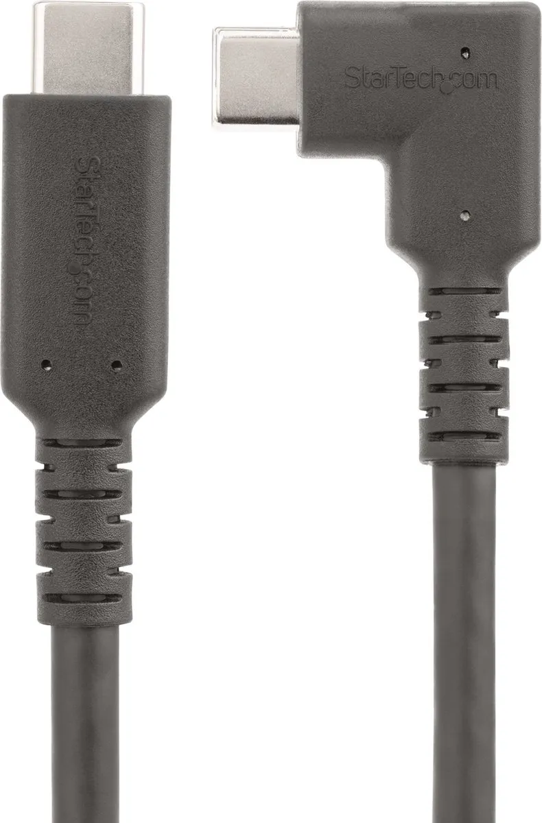 Startech RUSB31CC50CMBR Haakse USB-C Kabel 50cm - USB 3.2 Gen 2 10Gbps - 100W PD - 4K60