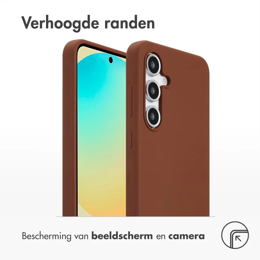 Accezz Hoesje Samsung Galaxy S24 FE - Liquid Silicone Brown - MagSafe