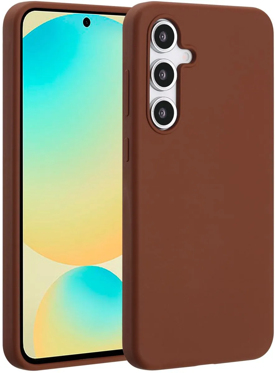 Accezz Hoesje Samsung Galaxy S24 FE - Liquid Silicone Brown - MagSafe