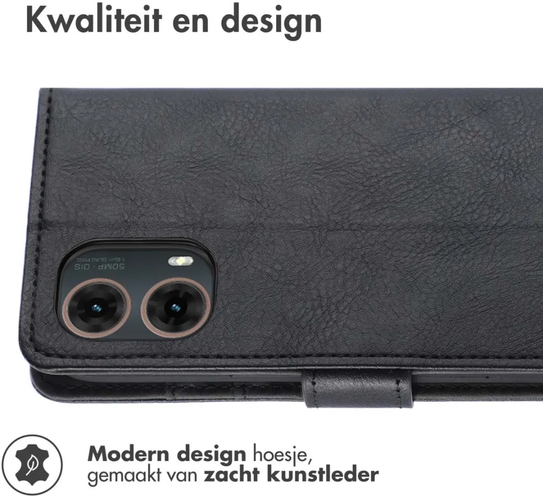 Imoshion Hoesje Motorola Moto G85 3 Pasjes - Zwart