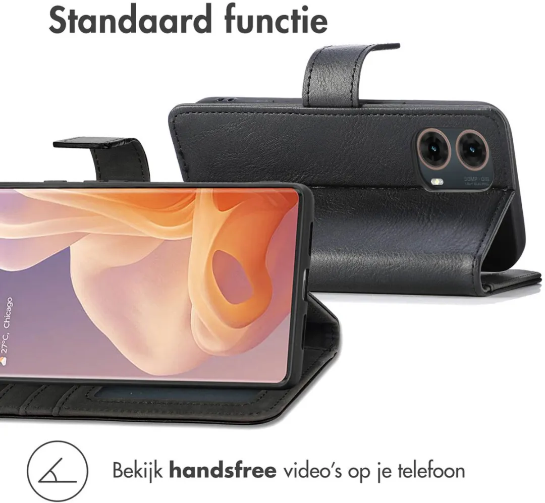 Imoshion Hoesje Motorola Moto G85 3 Pasjes - Zwart