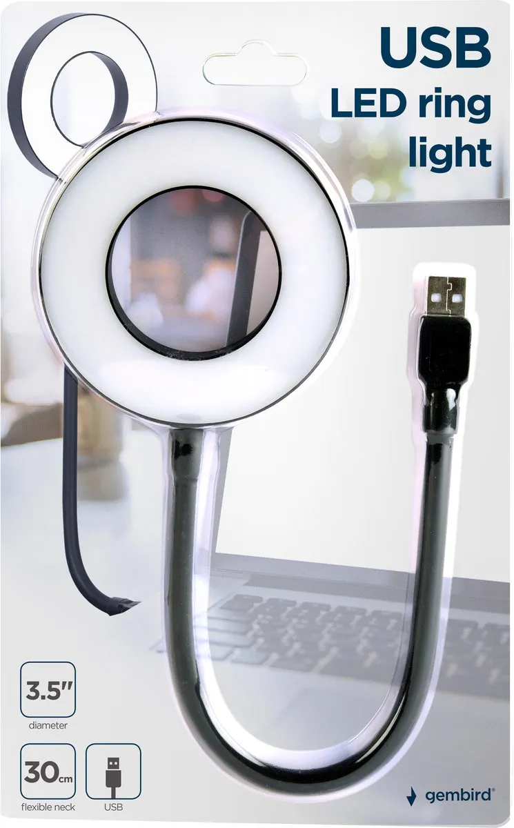 Gembird Selfie Ring Light NL-LEDRING-01 - Zwart