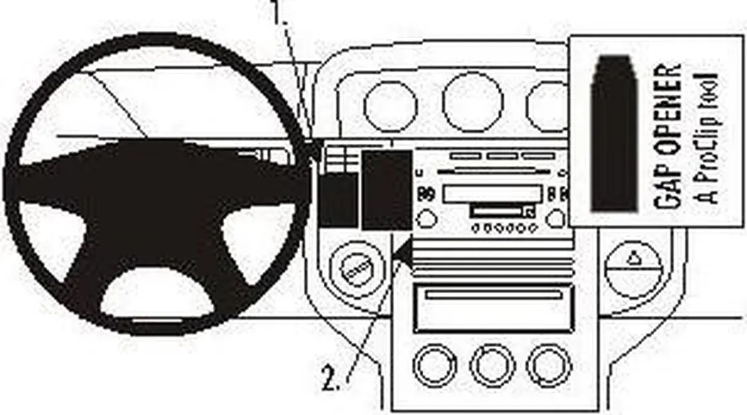 Brodit ProClip 853367 Telefoonhouder - Nissan X-Trail 2004-2007 - Zwart