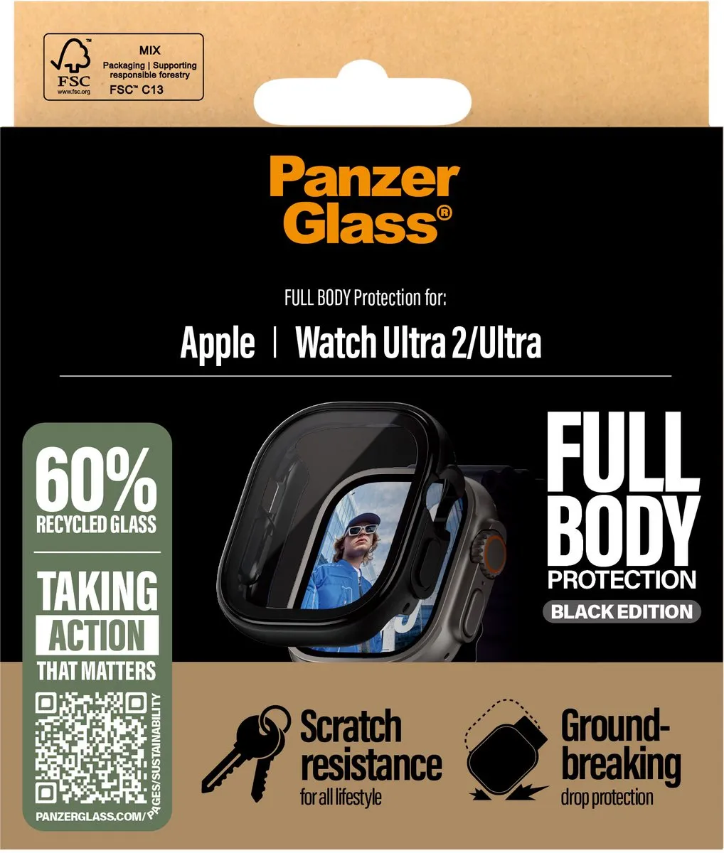 PanzerGlass Apple Watch Ultra Full Body Protector 49mm - Zwart