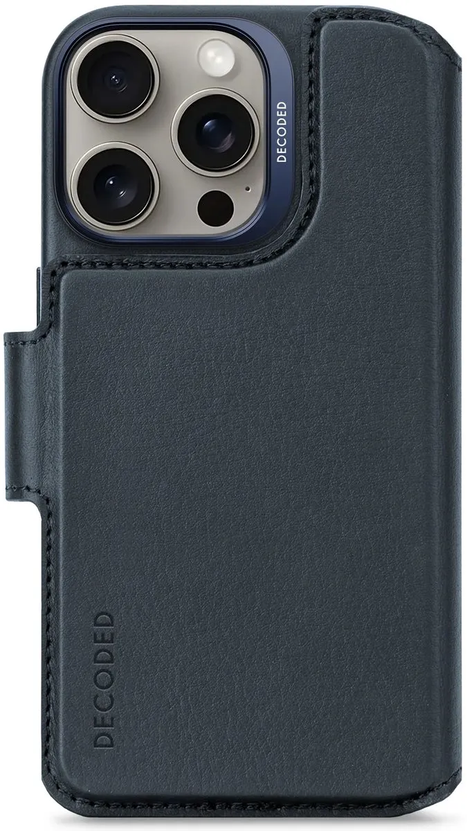 Decoded Leren Wallet Case iPhone 16 Pro DDC-I16PM-WC-NVY