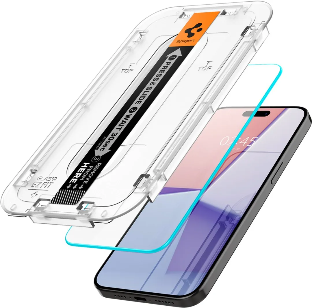 Spigen Glas.tR EZ Fit iPhone 15 Pro - Verhard Glas
