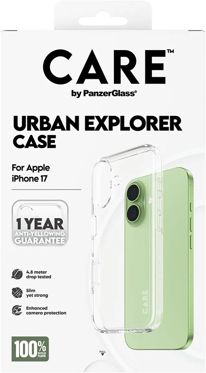 PanzerGlass CARE Urban Explorer iPhone 17 Hoes - Transparant