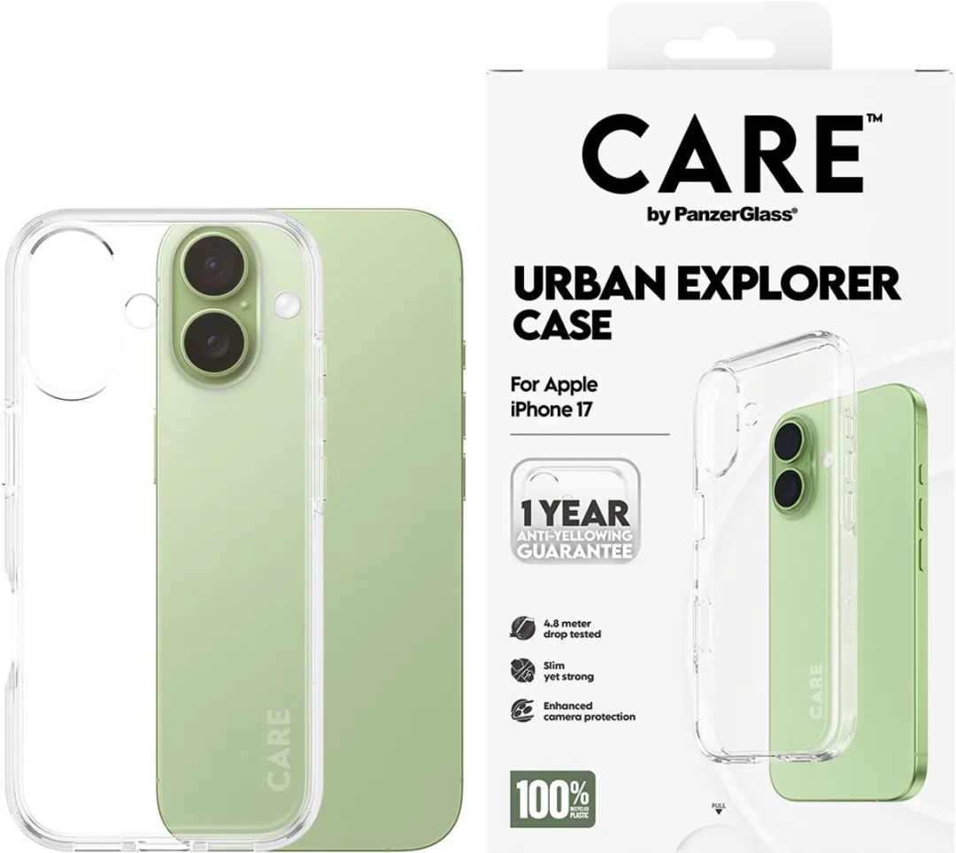 PanzerGlass CARE Urban Explorer iPhone 17 Hoes - Transparant