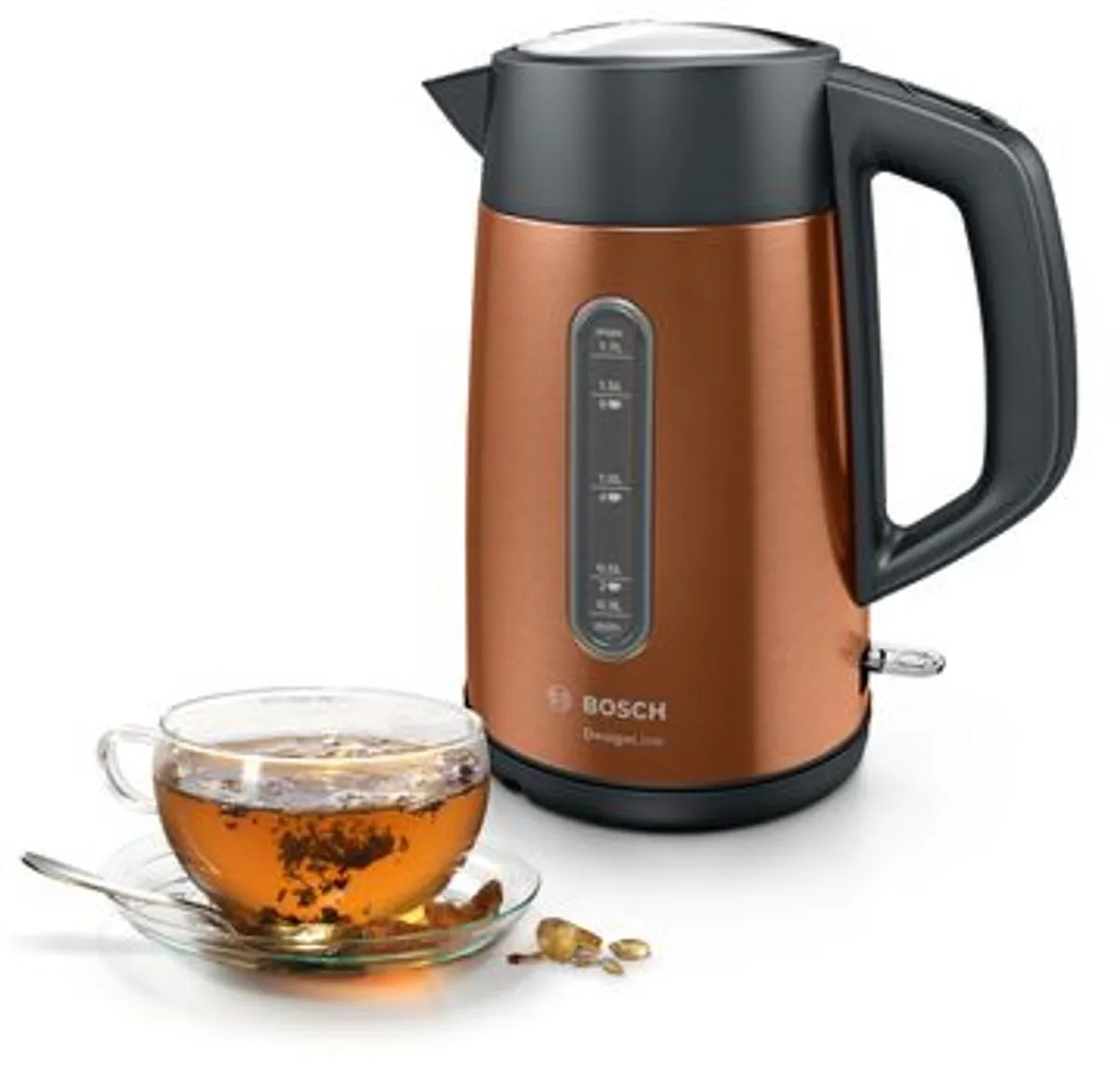 Bosch TWK4P439 DesignLine - Waterkoker - Koper / Zwart