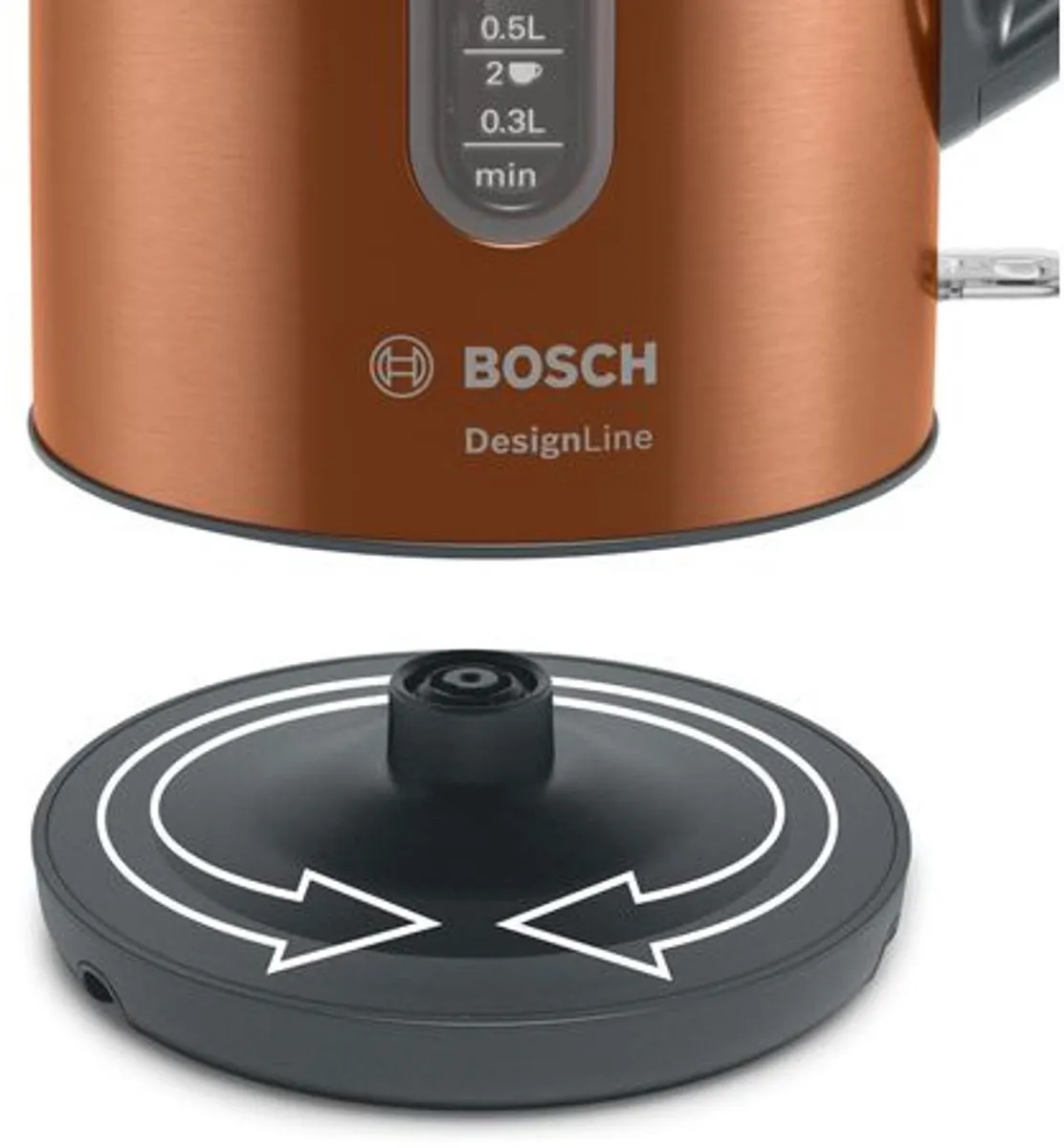 Bosch TWK4P439 DesignLine - Waterkoker - Koper / Zwart