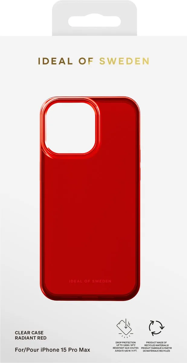 iDeal of Sweden Clear Case Mid iPhone 15 Pro Max - Radiant Red