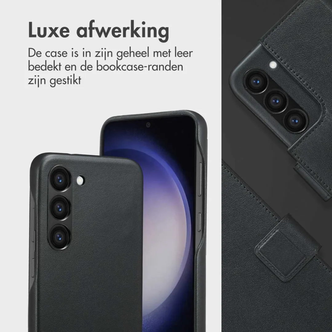Accezz Galaxy S23 Hoesje 2-in-1 Leather Bookcase - Zwart