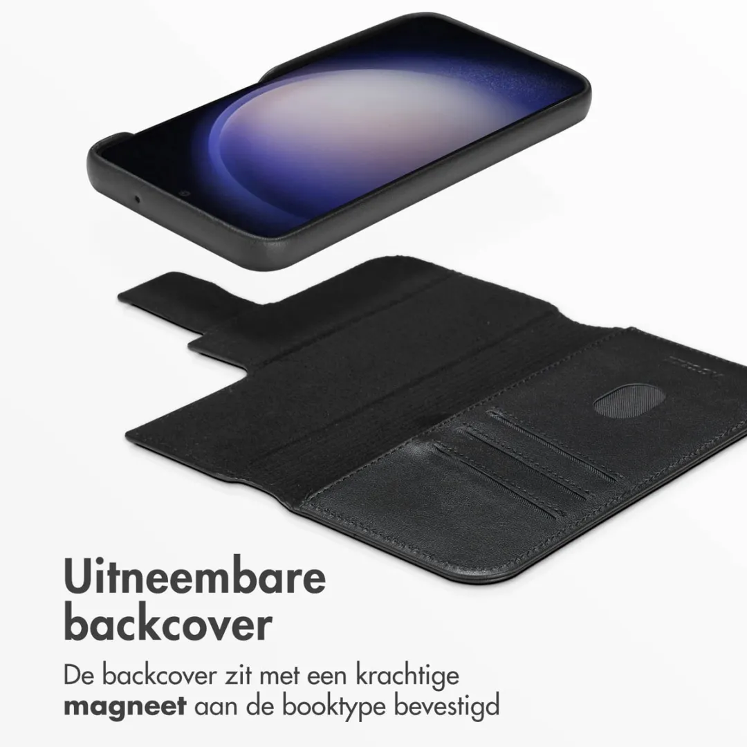 Accezz Galaxy S23 Hoesje 2-in-1 Leather Bookcase - Zwart