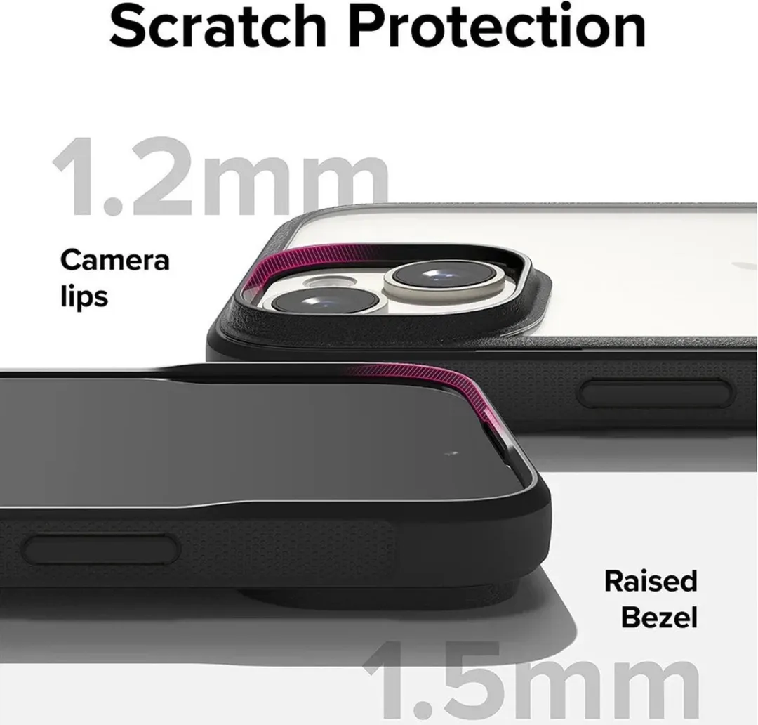 Ringke Fusion Bold Hoesje iPhone 15 - Transparant Zwart