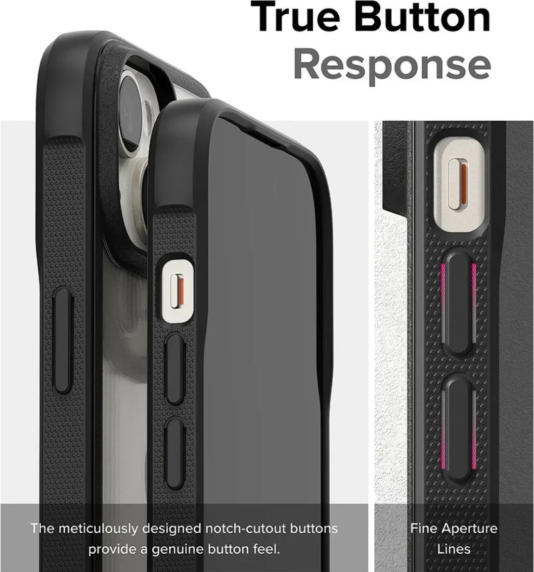 Ringke Fusion Bold Hoesje iPhone 15 - Transparant Zwart