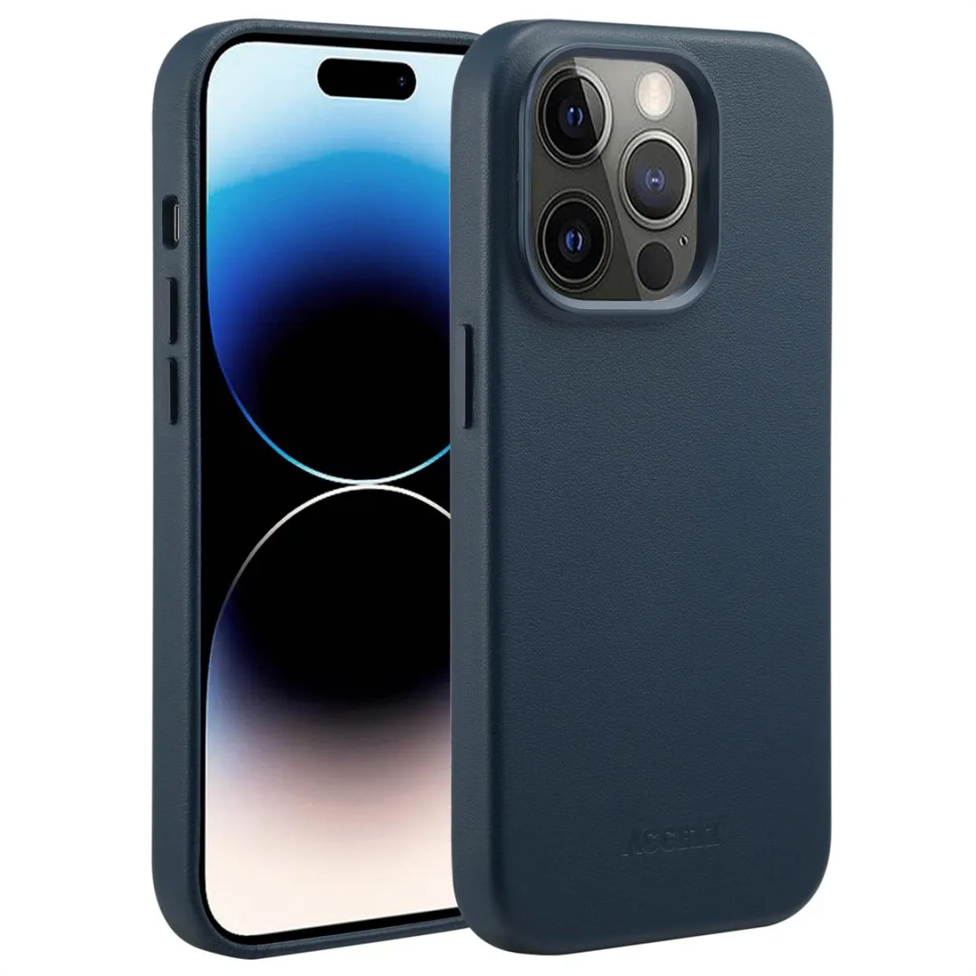 Accezz Hoesje iPhone 14 Pro Nightfall Blue - 2 Pasjes - MagSafe