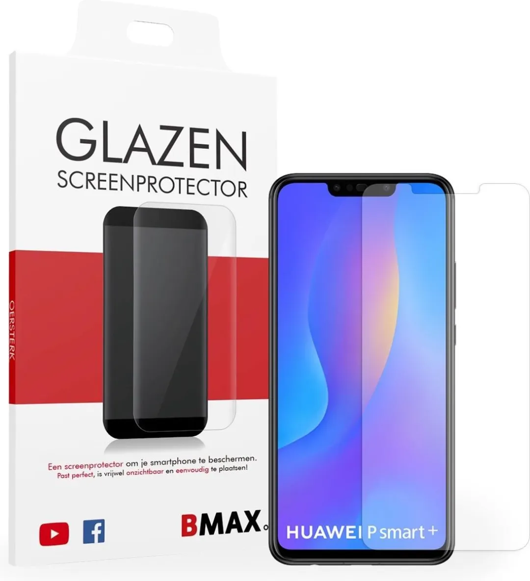 BMAX Plus Glazen Screenprotector Huawei P Smart Plus 2018