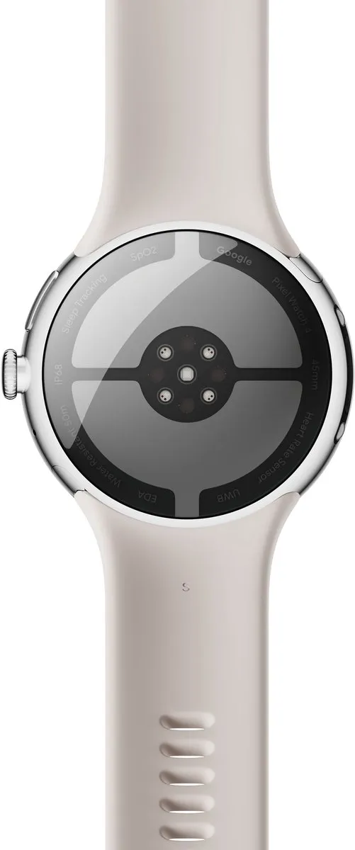Google Pixel Watch 4 Smartwatch 45mm - Zilver/Porselein