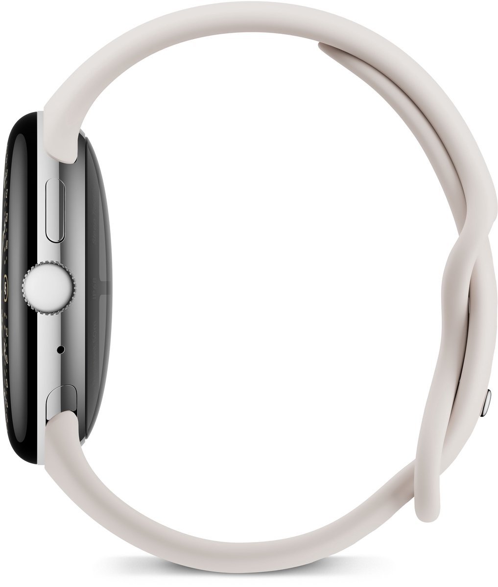 Google Pixel Watch 4 - Smartwatch - 45mm - WiFi - Silver/Porcelain