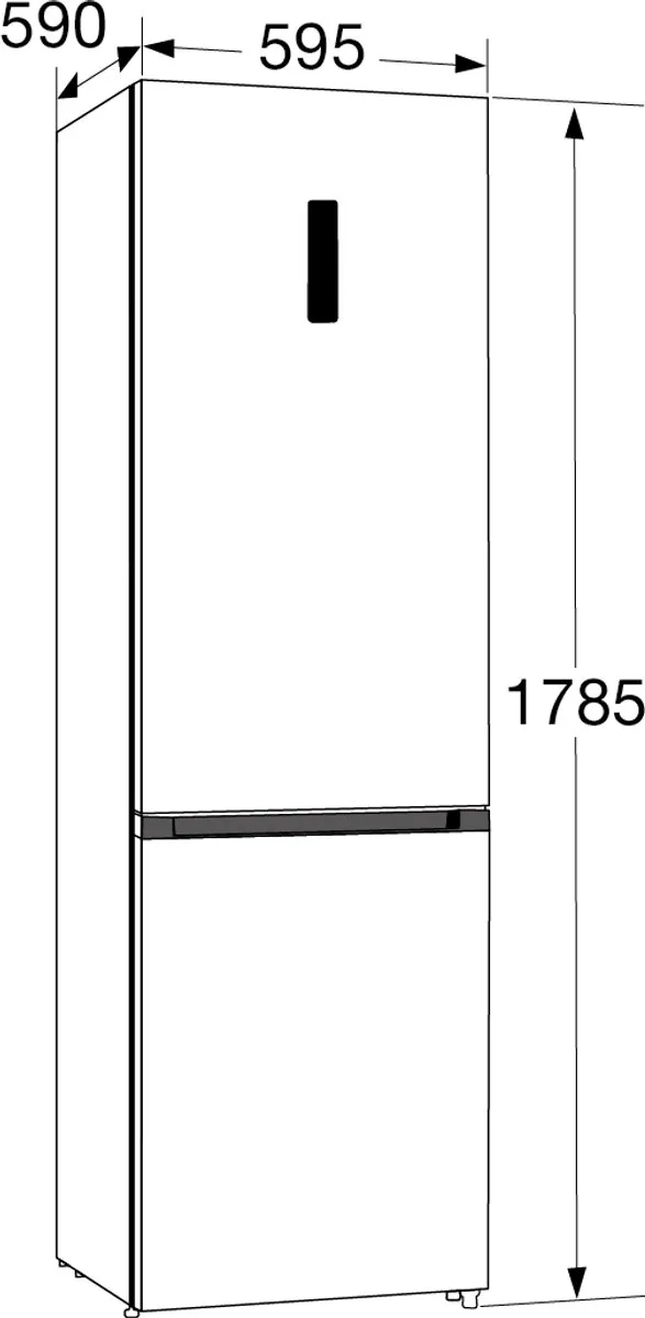 Hisense RB372N4CCD Vrijstaande Koel-Vriescombinatie 292L - D Energielabel