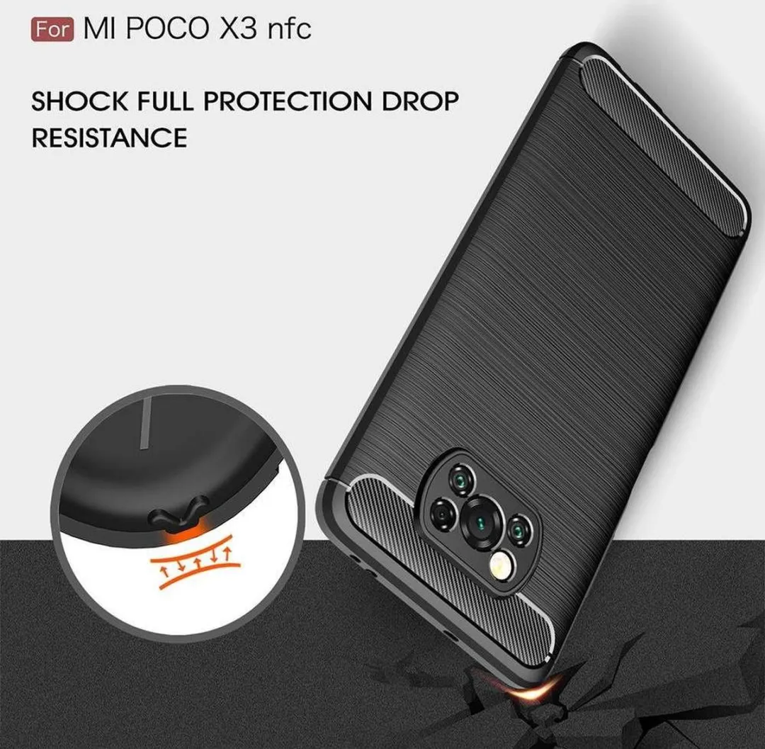 Just in Case Rugged TPU Xiaomi Poco X3/X3 Pro Hoesje - Zwart