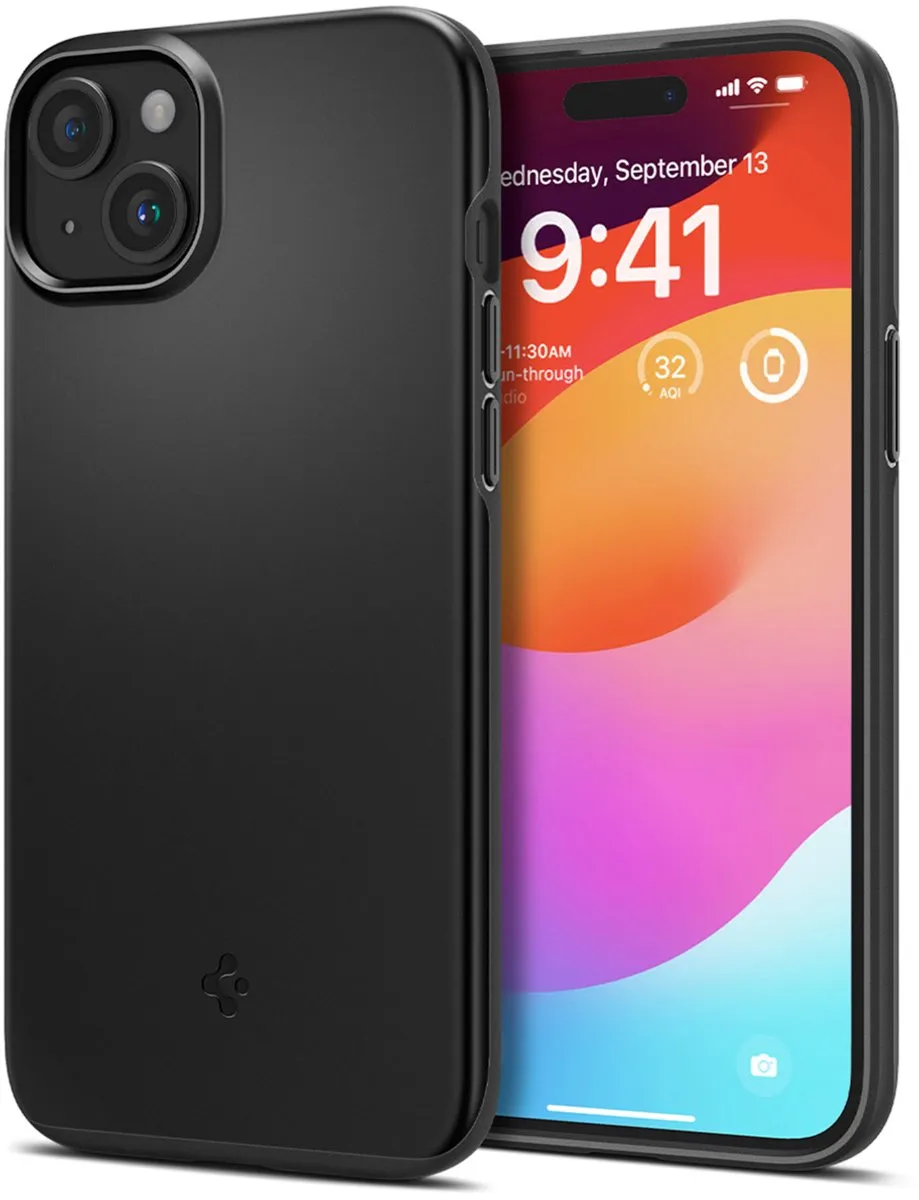 Spigen Thin Fit Case ACS06776 iPhone 15 - Zwart