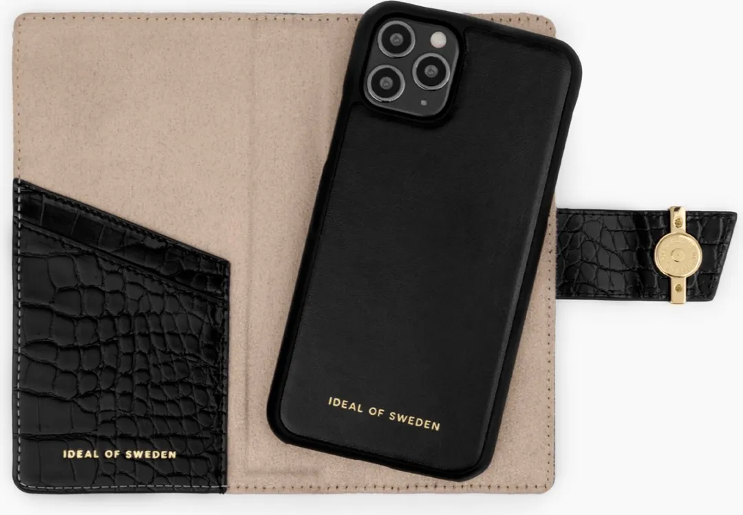 iDeal of Sweden iPhone 13 Pro Phone Wallet Jet Black Croco - IDPWSS22-I2161P-207