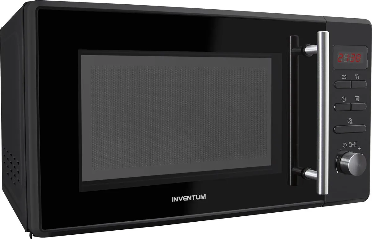 Inventum MN207SB - Vrijstaande solo-magnetron - 20 liter - 800 watt - 8 kookprogramma's - Zwart