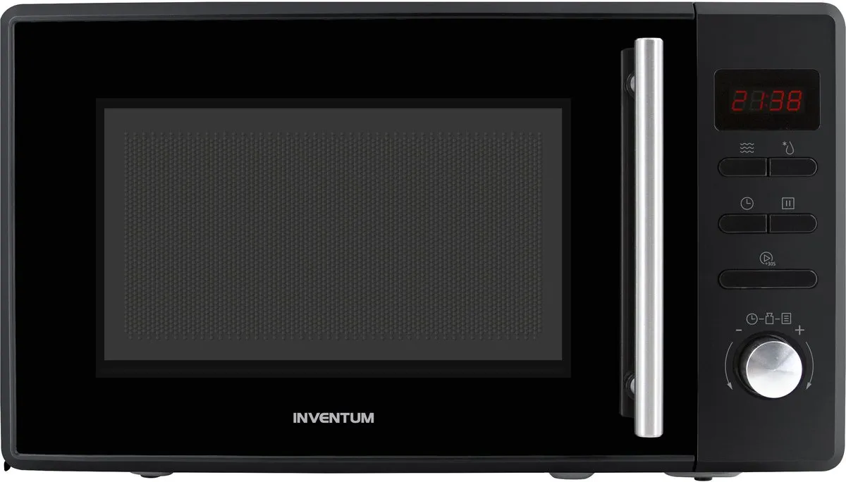 Inventum MN207SB - Vrijstaande solo-magnetron - 20 liter - 800 watt - 8 kookprogramma's - Zwart