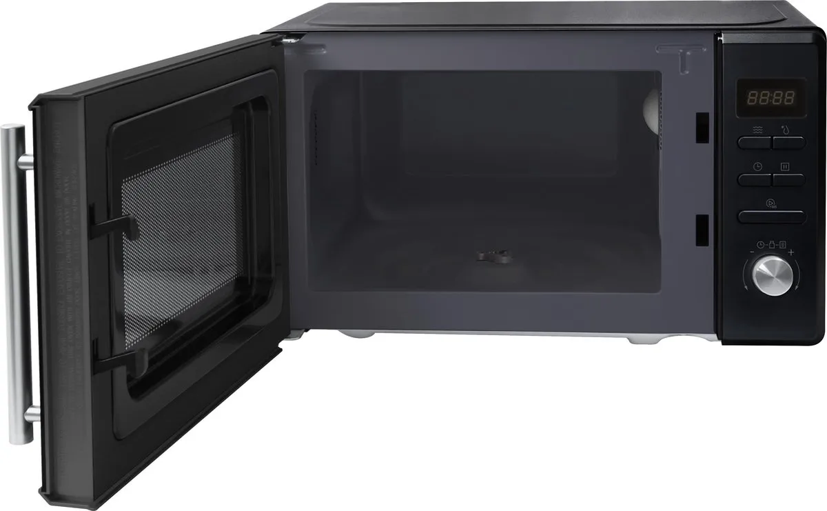 Inventum MN207SB - Vrijstaande solo-magnetron - 20 liter - 800 watt - 8 kookprogramma's - Zwart