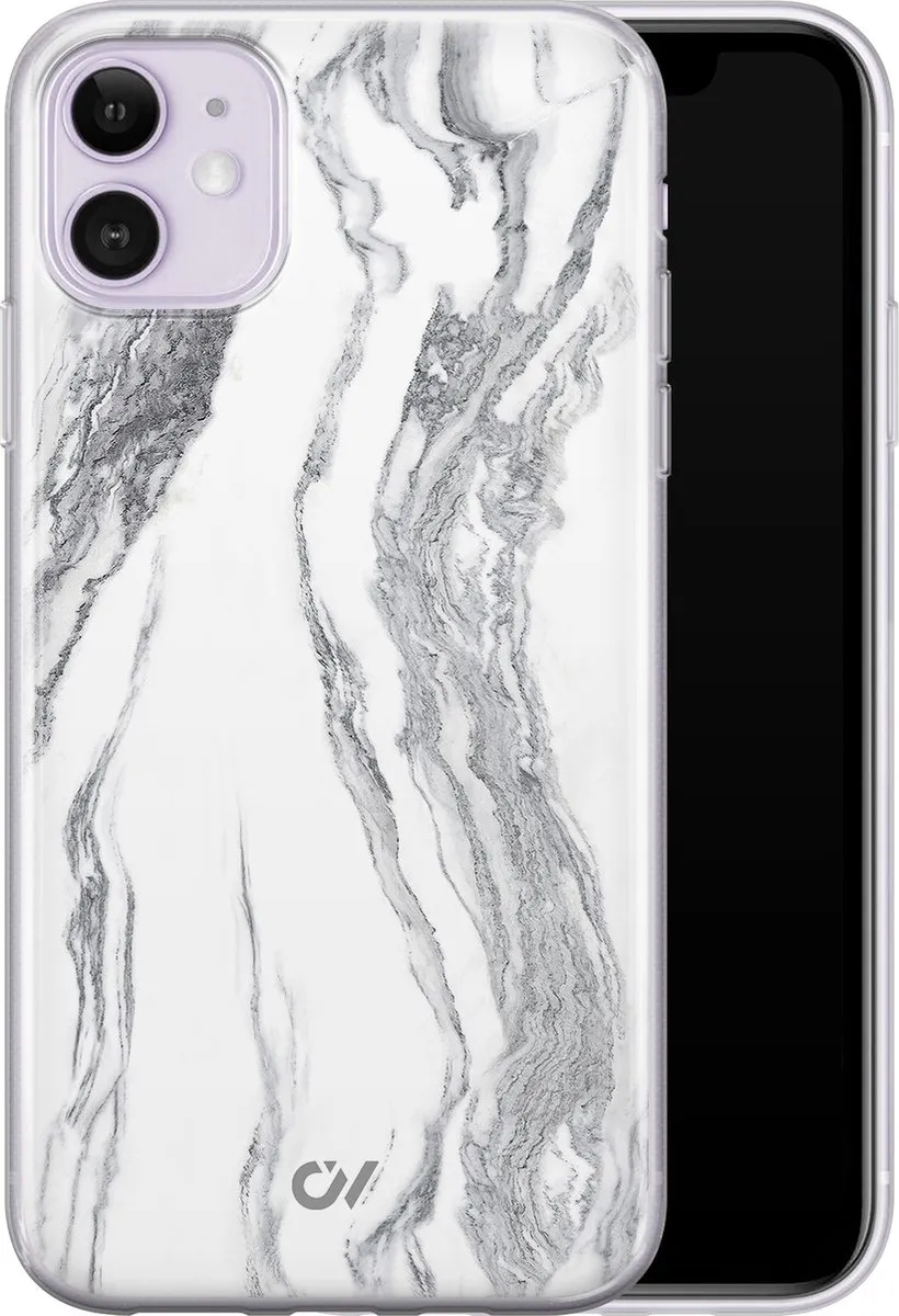 Casevibes Hoesje iPhone 11 A/11/UV/032 - Grijs Marble Ivory