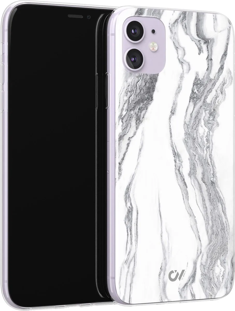 Casevibes Hoesje iPhone 11 A/11/UV/032 - Grijs Marble Ivory