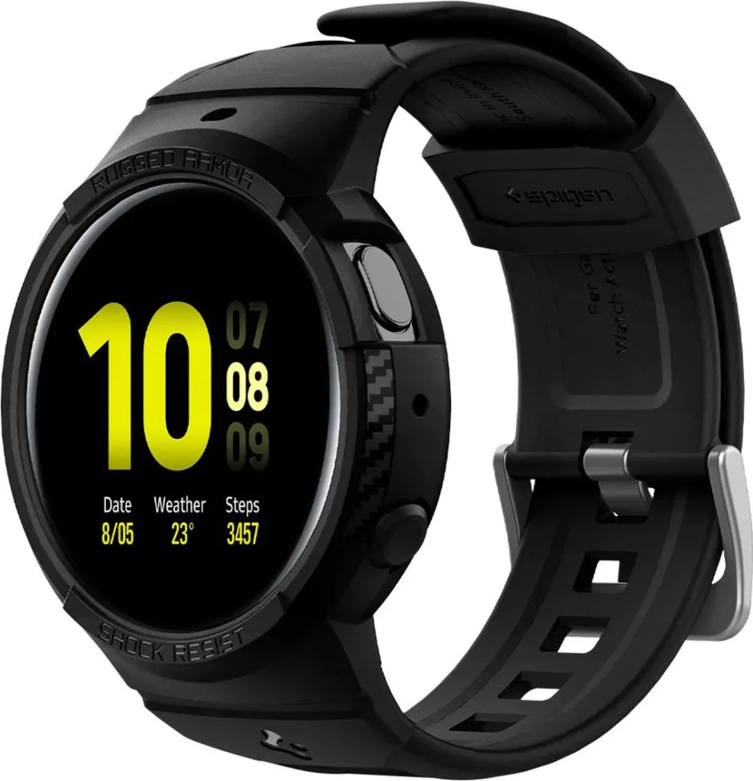 Spigen Rugged Armor Pro Samsung Galaxy Watch Active 2 44mm - Zwart