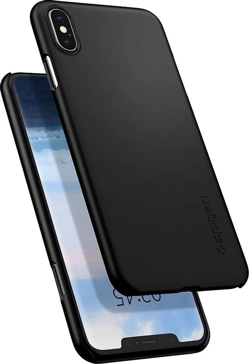 Spigen Thin Fit iPXsM76345401 Hoesje - iPhone XS Max - Zwart - afbeelding 6 van 6