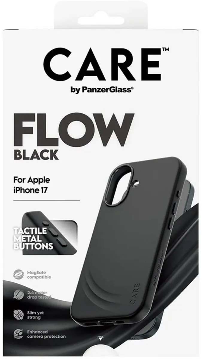 PanzerGlass Case Onderhoud Flow iPhone 17 Magsafe - 5715685027239 - Zwart - afbeelding 6 van 6