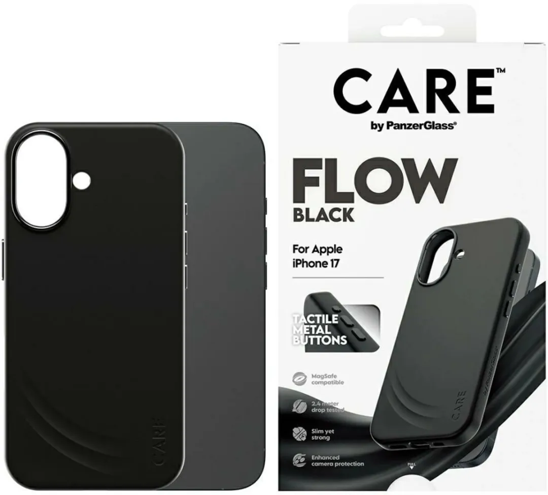 PanzerGlass Case Onderhoud Flow iPhone 17 Magsafe - 5715685027239 - Zwart