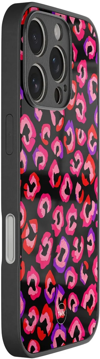 Casevibes iPhone 16 Pro Hoesje - Luipaard Neon Multi
