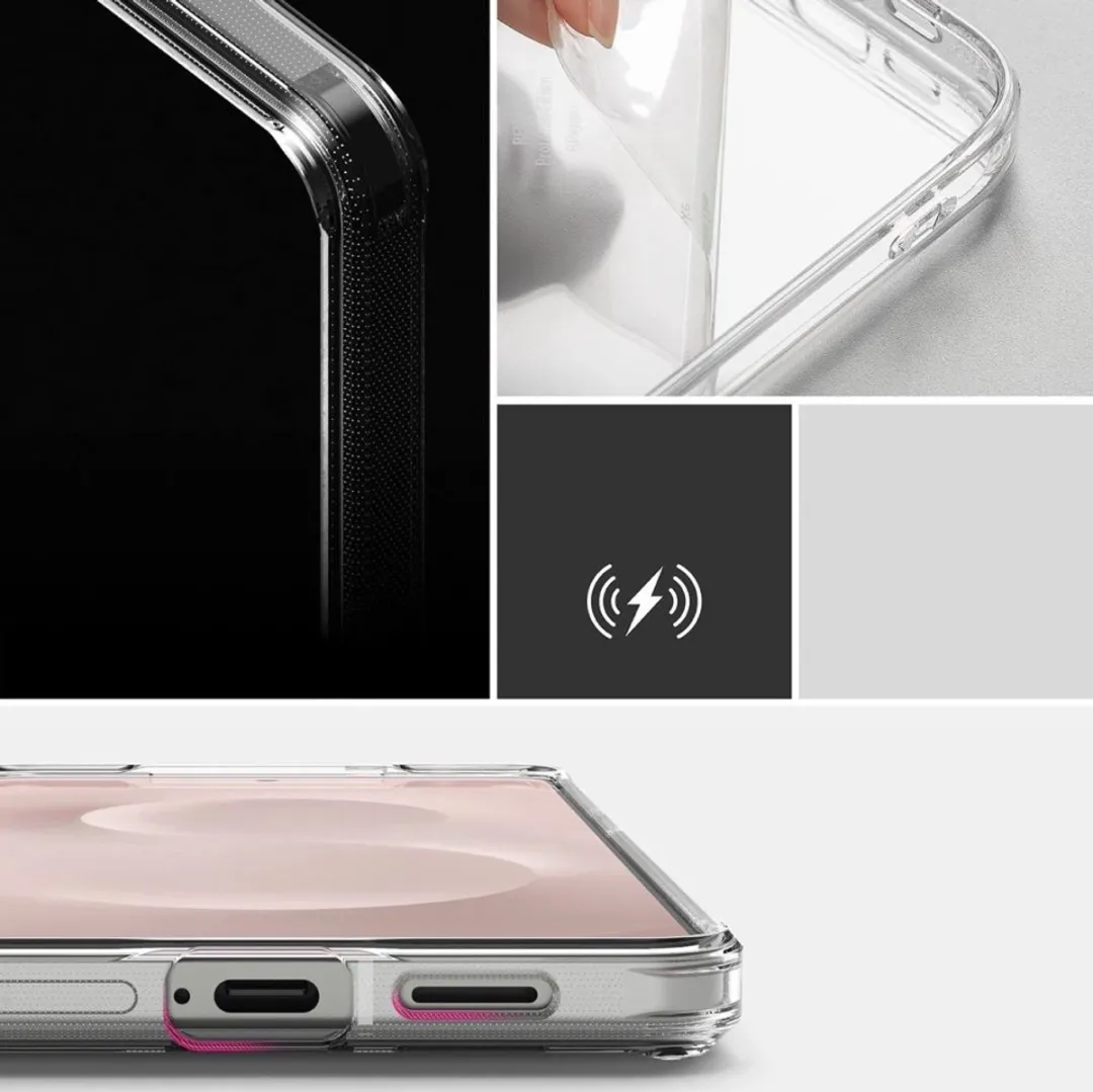 Ringke Fusion Case Samsung Galaxy S25 Edge - 1 Pasje - Zwart - afbeelding 2 van 6