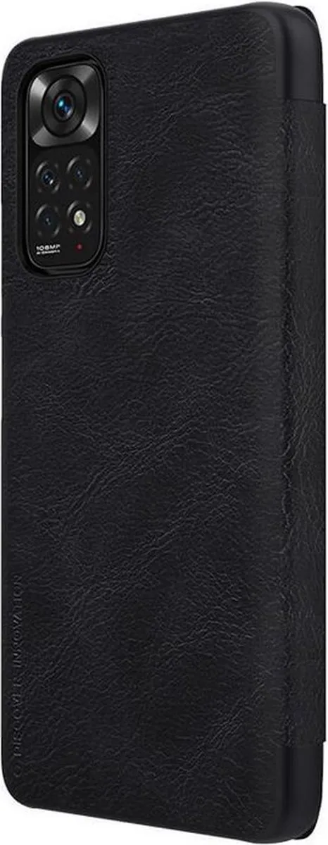 Nillkin Qin PU Leather Book Case Xiaomi Redmi Note 11S - Zwart - afbeelding 3 van 5