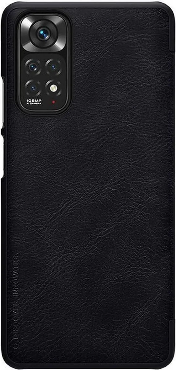 Nillkin Qin PU Leather Book Case Xiaomi Redmi Note 11S - Zwart - afbeelding 2 van 5