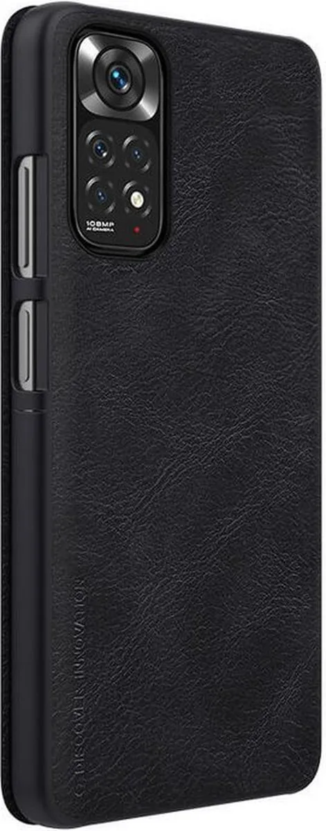 Nillkin Qin PU Leather Book Case Xiaomi Redmi Note 11S - Zwart - afbeelding 4 van 5