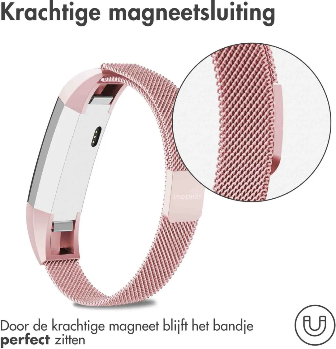 Imoshion Milanees Magnetisch Bandje Fitbit Alta HR - Roze
