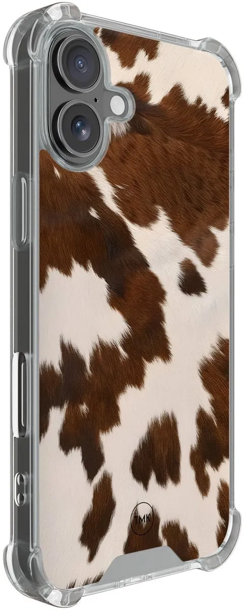 Casevibes iPhone 17 Shockproof Hoesje - Bruin Cow Vibe - A/i17/S/011