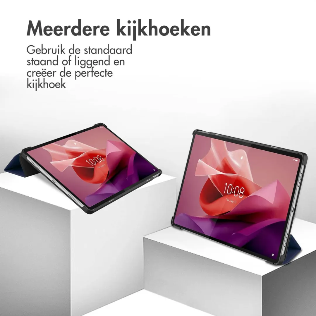 Imoshion SH00065838 Tablethoes - Lenovo Tab P12 - Trifold Bookcase - Donkerblauw